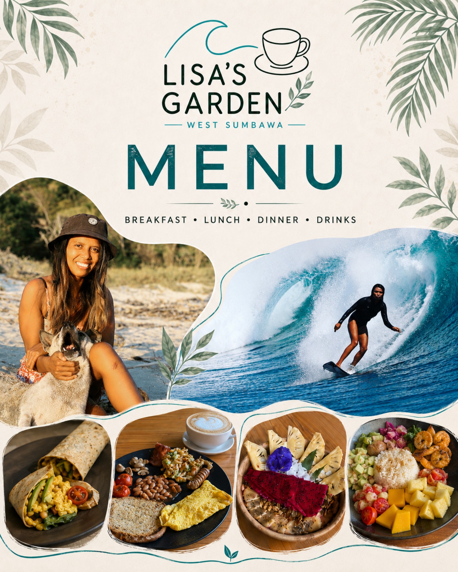Lisa's Garden menu cover